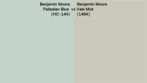 Benjamin Moore Palladian Blue Vs Vale Mist Side By Side Comparison