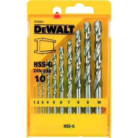 Dewalt Dt Piece Hss G Metal Drill Bits In Cassette Dt Qz