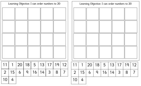 Ordering Numbers 0-20 Cut And Paste Activity (Teacher-Made), 47% OFF