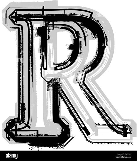 Font Illustration LETTER R Stock Vector Image Art Alamy