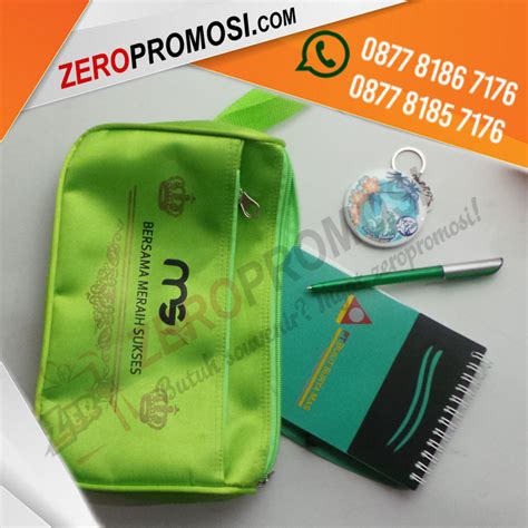 Souvenir Paket Seminar Pouch Seri B Lengkap Custom Logo Murah