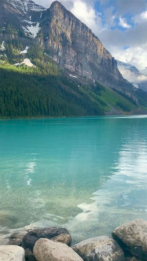 Lake Louise In Banff National Park Canada Crystal Blue Water Rocky