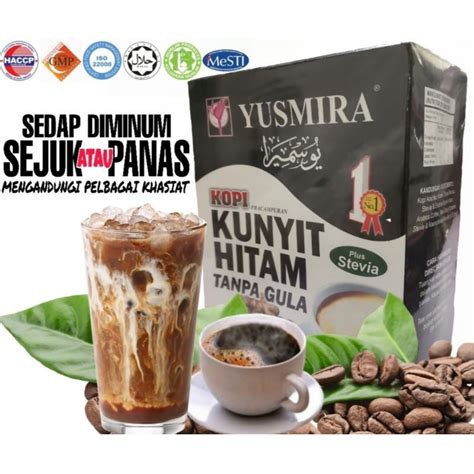 Kopi Kunyit Hitam Tanpa Gula Plus Stevia Yusmira Food Drinks