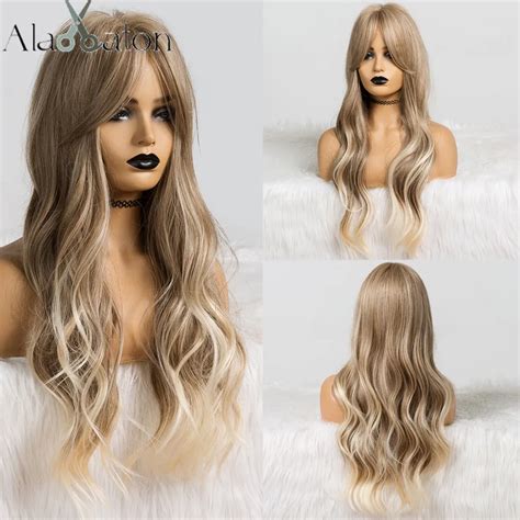 Big Deal Wavy Wig Light Ash Blonde Temperature Fibre Cosplay Brown