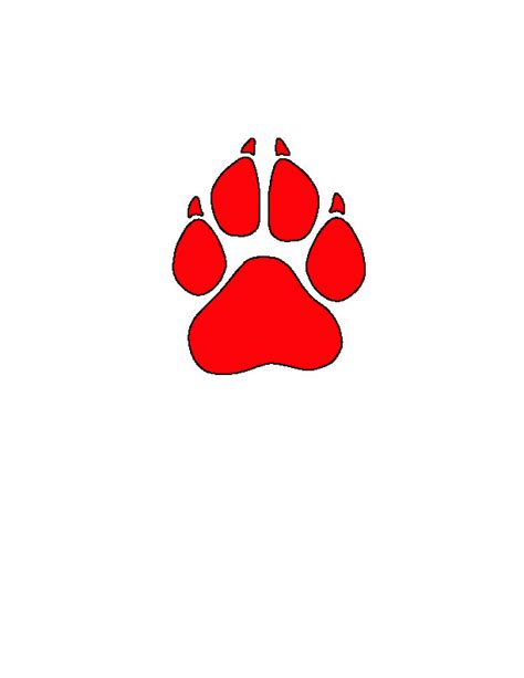 Red Paw Prints - ClipArt Best