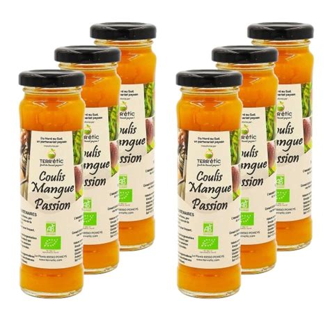 Lot X Coulis Bio Mangue Et Passion Flacon Ml