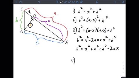 Solved The Sid Ths For Aabc Are 4 B And C The Height Of The Triangle Is H And Bd X Complete