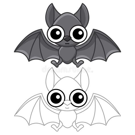 Waldtier Für Kinder Farbbuch Lustige Vampirfledermaus Im