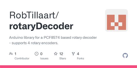 GitHub - RobTillaart/rotaryDecoder: Arduino library for a PCF8574 based ...