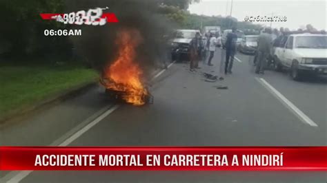 Accidente deja a motorizado entre la vida y la muerte en km 26 Nindirí