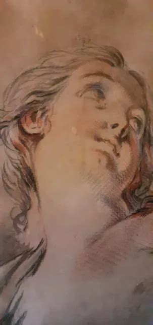 DESSIN XVIII ÈME de François Boucher ou gravure aux crayons de Gilles