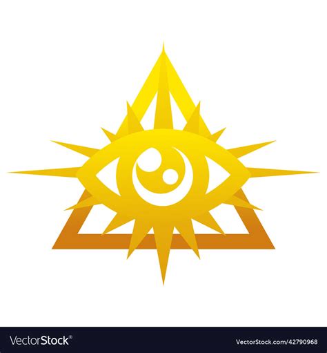 All-seeing eye pyramid Royalty Free Vector Image