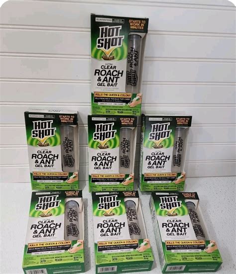 LOT X Hot Shot Ultra Clear Roach Ant Gel Bait Killer Poison Pest Queen