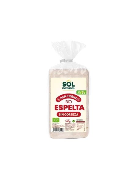 Pan Tierno De Espelta Sin Corteza 300g Sol Natural Espacio Orgánico