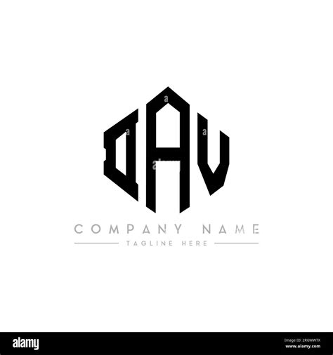 DAV letter logo design with polygon shape. DAV polygon and cube shape ...