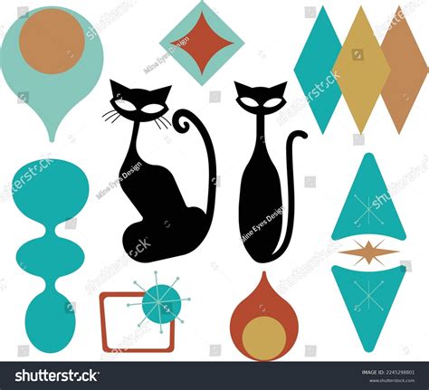 Atomic Cat Vector Art Set Stock Vector (Royalty Free) 2245298801 ...