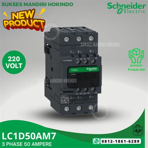 Promo Kontaktor 3 Phase 50 Ampere 3 Pas 50 Amper Schneider LC1D50AM7