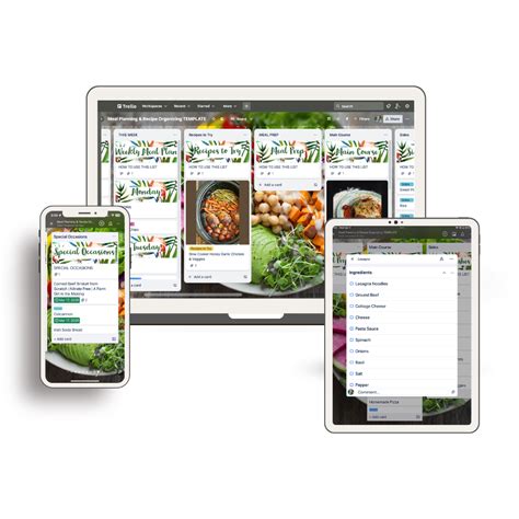 Meal Planning Trello Template Mockup Creekside Simplicity