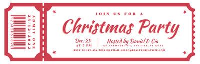 Free Christmas ticket templates to edit and print | Canva