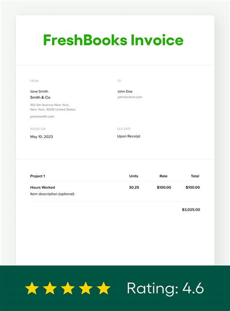 FreshBooks Invoice Template (FREE - 2024 Updated) - Bonsai