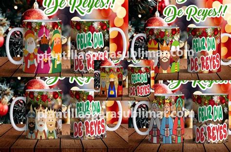 GRATIS Descarga Plantillas Reyes Magos Tazas Plantillas Para Sublimar