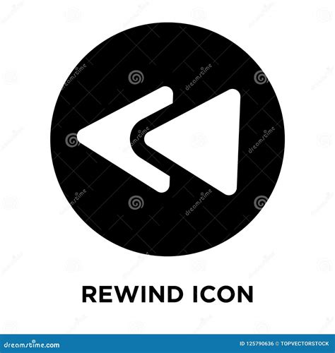 Rewind Icon Vector Sign And Symbol Isolated On White Background, Rewind ...