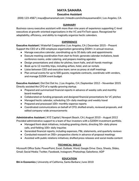 Write The Perfect Executive Assistant Resume The Muse