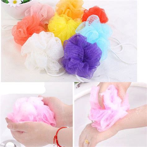 Bath Scrubbers Mesh Net Ball Bath Shower Sponge Shower Ball Puff Scrub