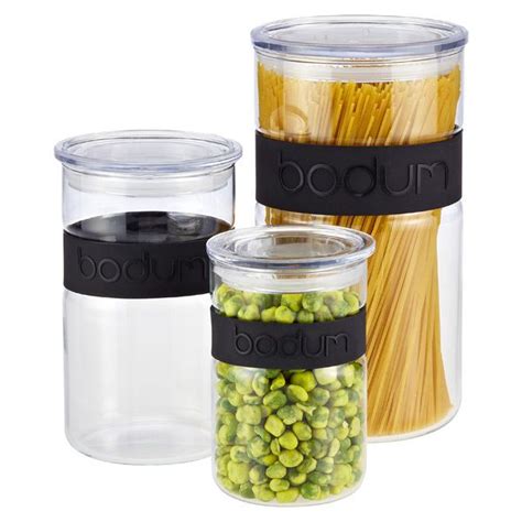 Black Band Presso Glass Canisters By Bodum® Container Store Kitchen