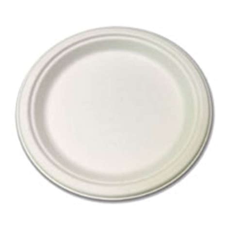 Biodegradable Round White Plates Pack Of Leakproof Disposable Plates