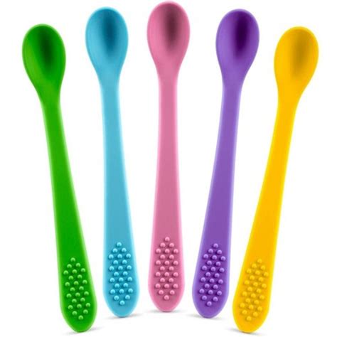 Baby Spoons - Infant Spoons First Stage - Silicone Baby Spoon For Self ...