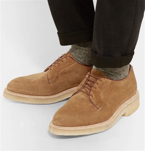 Tricker's Suede Derby Shoes in Brown for Men - Lyst