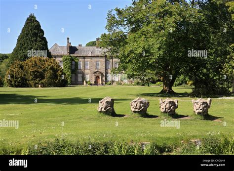 Dragon's head sculptures outside Wallington Hall, Northumberland, England, UK Stock Photo - Alamy