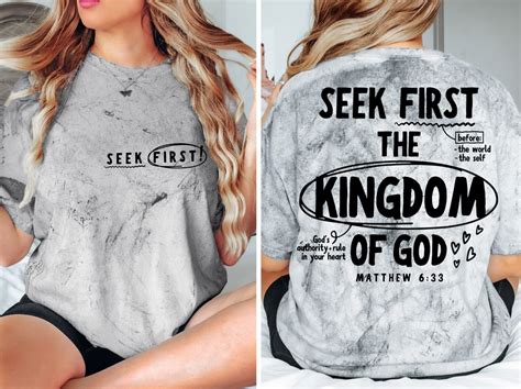 Seek First the Kingdom Of God Single Color Print only | Anything You ...