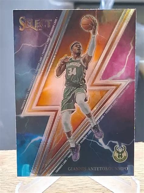 2023 24 Panini Select Giannis Antetokounmpo Thunder Lane Bucks Eur 091