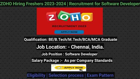 ZOHO Off Campus Recruitment Freshers 2023 2024 Recruitment For