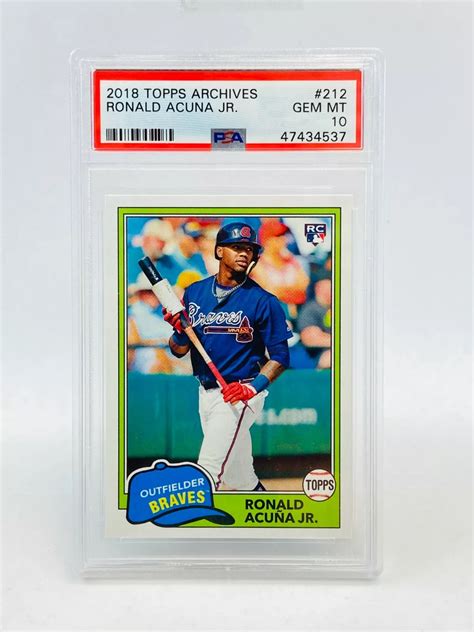 Ronald Acuna Jr 2018 Topps Archives 212 Base PSA 10 Price Guide