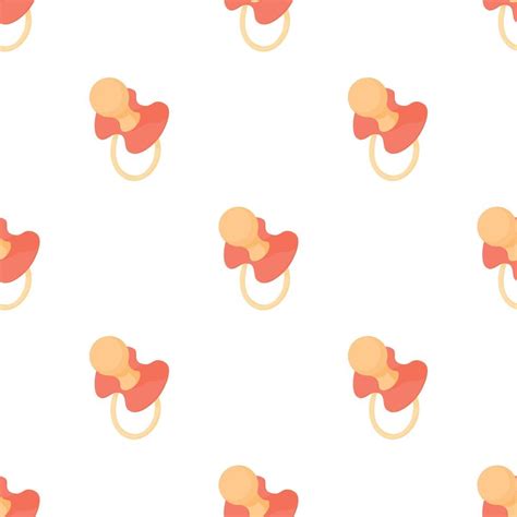 Red baby pacifier pattern seamless vector 19196153 Vector Art at Vecteezy