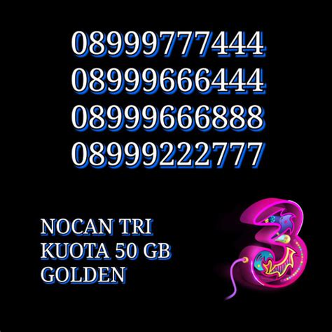 Jual NOCAN Nomor Cantik 11 Digit Triple Kartu Perdana Three Tri Kuota