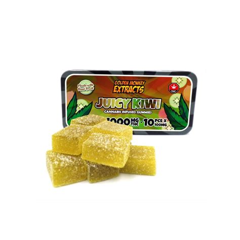 Buy Golden Monkey Extracts High Dose Juicy Kiwi Gummy 1000MG THC