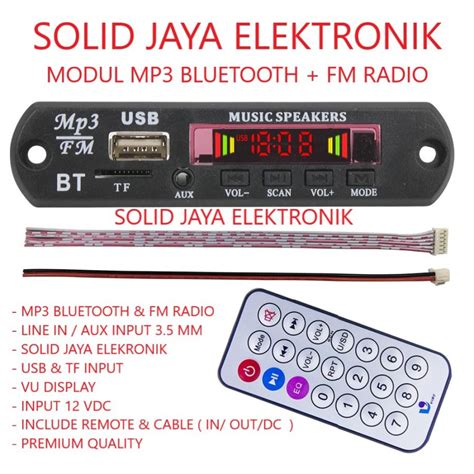 Jual MODUL MP3 BLUETOOTH PLUS FM RADIO VIRE KIT MODUL MP3 BT KIT MP3