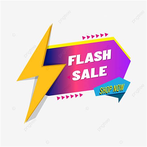 Flash Sale Promotion Vector Art Png Flash Shopping Promotion Label