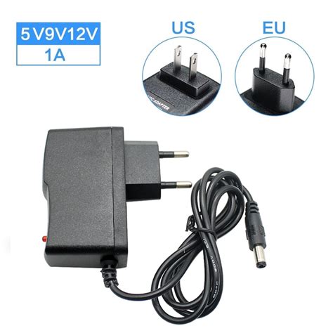 Ac Dc Power Supply 9v Adapter 1a 220v To 9v Power Adapter Supply 9v Eu Plug Adapter Dc 9 V Volt