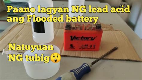 Paano Lagyan Ng Lead Acid Ang Flooded Battery Bmi Motolite Youtube