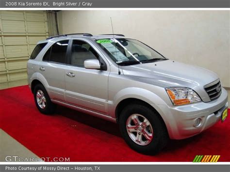 Bright Silver 2008 Kia Sorento Ex Gray Interior