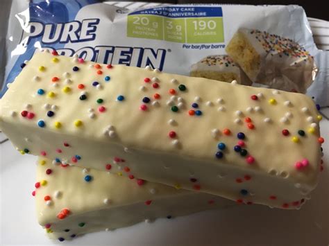 Celebrating Again With Another Birthday Cake Protein Bar Birthday