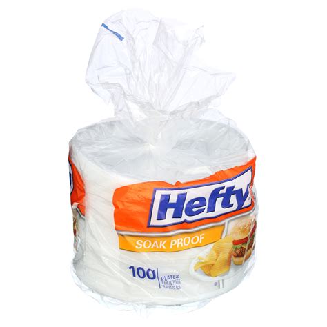 Hefty Soak Proof Foam Lunch Plates 8 78 100 Count Disposable