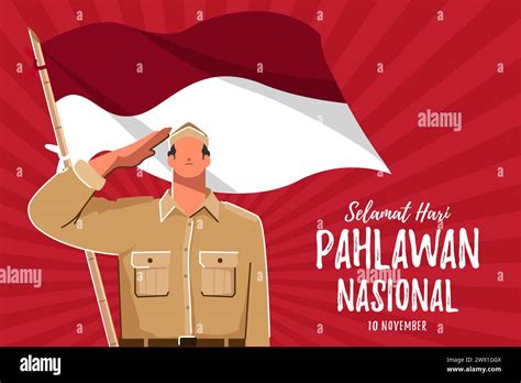 Selamat Hari Pahlawan Nasional Translation Happy Indonesian National