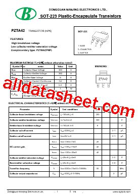 Pzta Datasheet Pdf Nanjing International Group Co