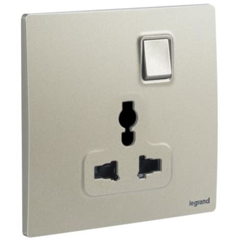 Mallia Senses 1 Gang Multistandard Switched Socket Outlet 281120CH